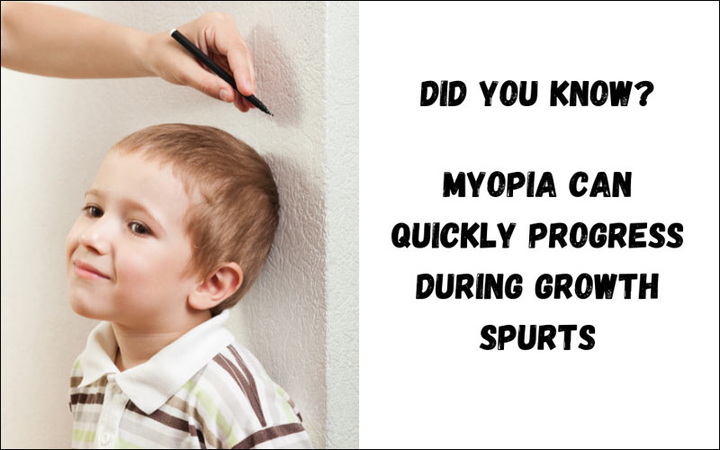 Did you know? Myopia can quickly progress during growth spurts.